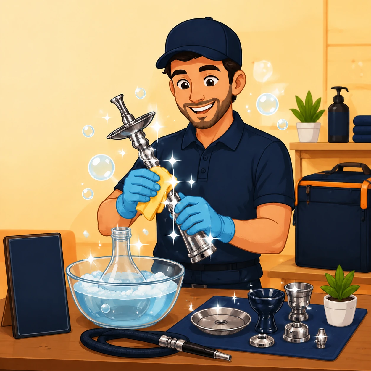 رعایت بهداشت در خدمات الو قلیون